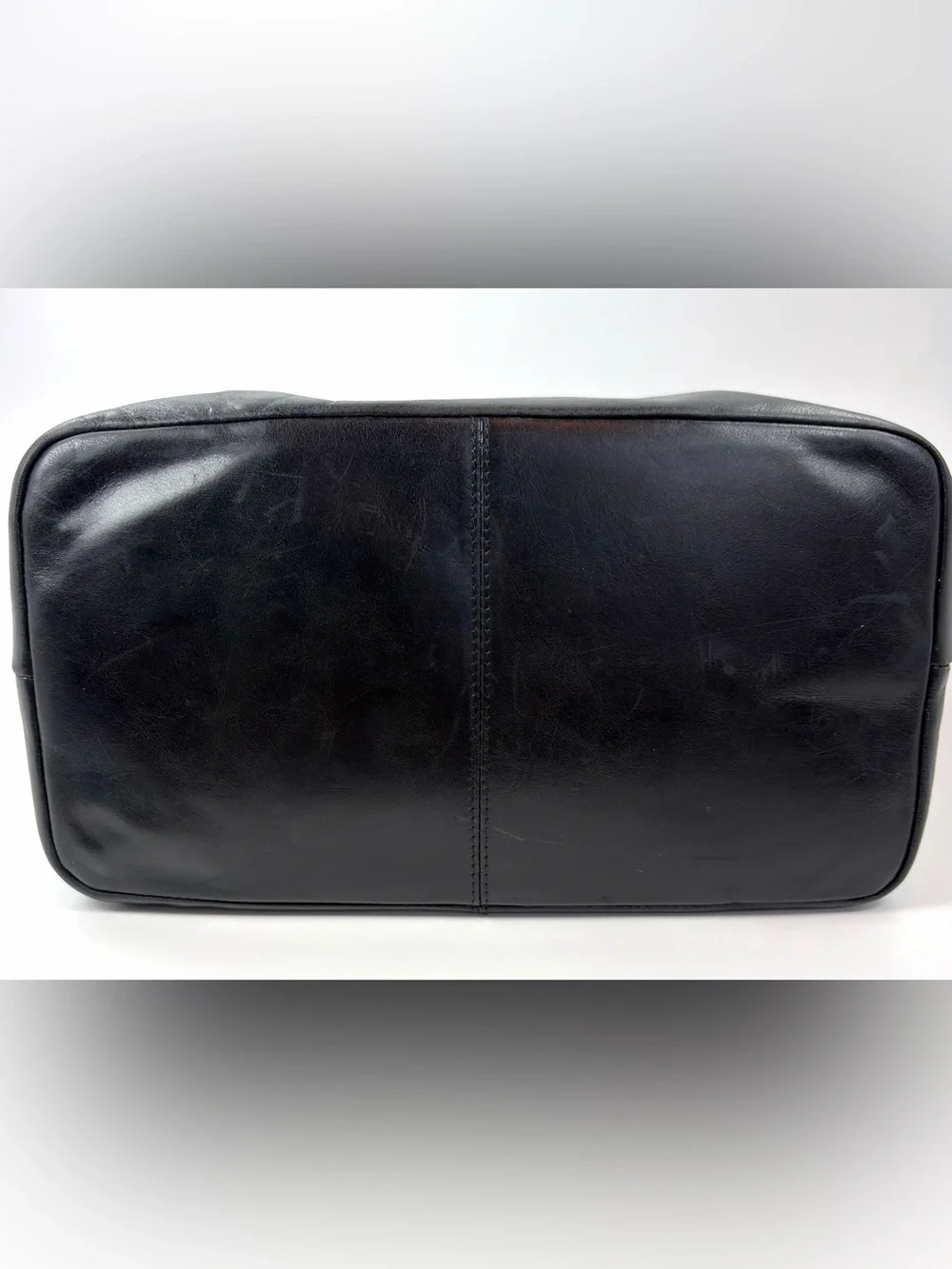 HOBO International Black Distressed Leather Convertible Shoulder Tote Bag